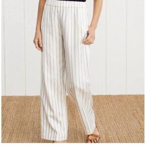 JENNI KAYNE $295 Bianca Pants Cream With  Navy‎ Stripe Womens Size XL